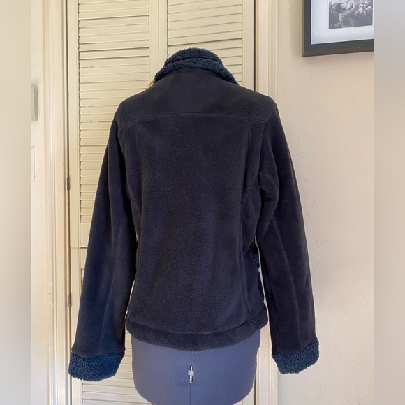 Rare Patagonia Synchilla Windzone Jacket w/ Velour Like Fleece Women Small Black - Picture 6 of 12